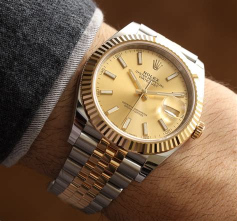 rolex datejust 41 two tone champagne dial|rolex datejust 41mm two tone.